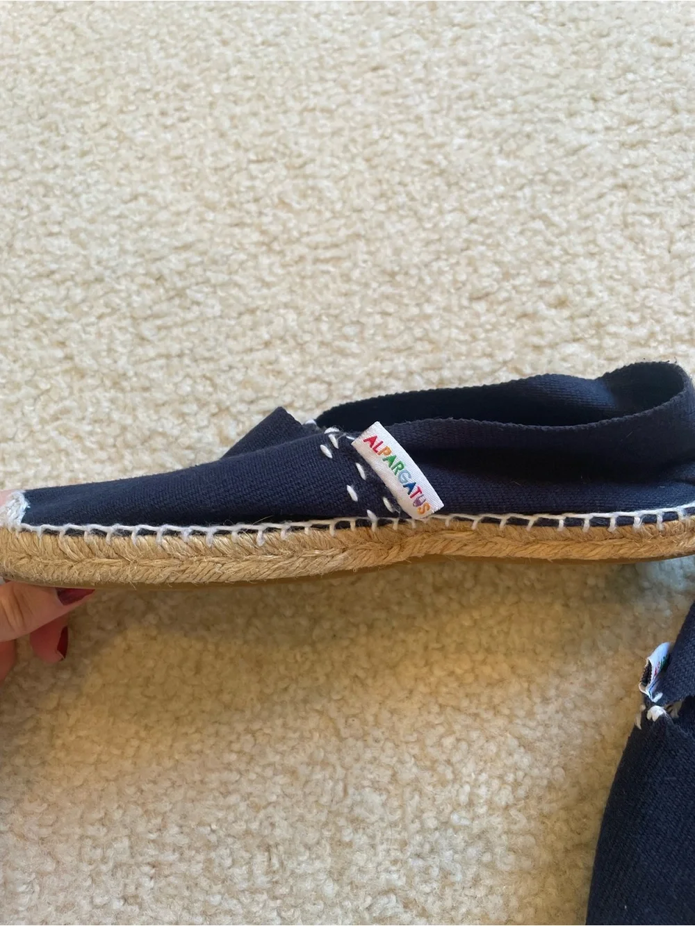 Women's Navy Canvas Espadrilles with Jute Sole